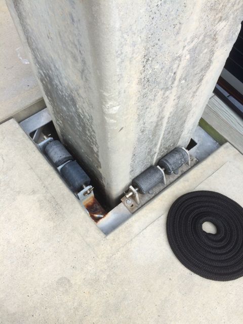 rollers on floating dock