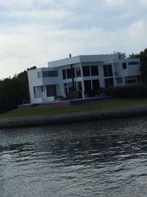 Nice house - purple block fence 11-20am