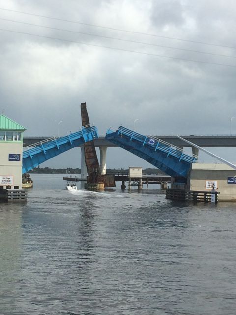 10.28 am Bridge opening for us