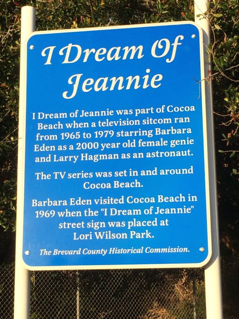 I dream of Jeannie sign - blue - Feb 6 2015 Cocoa Beach, FL 5.26pm