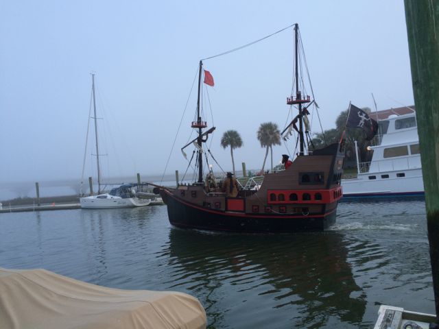 Pirate boat leaving Mar 12 2015 6.48pm