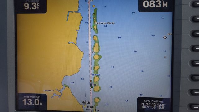 10.04 am little islands -chart plotter  5-14-15