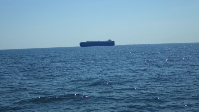 10.32am cargo ship beside us 5-25-15