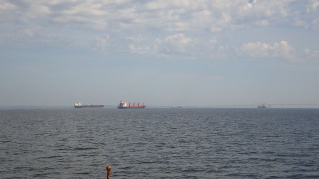 10.54am - large boats up ahead  5-28-15