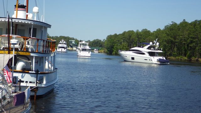 10.58am - top of the hour wait for the bridge to open - 5-23-15