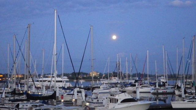6.11am moon set - sunrise Charleston, SC