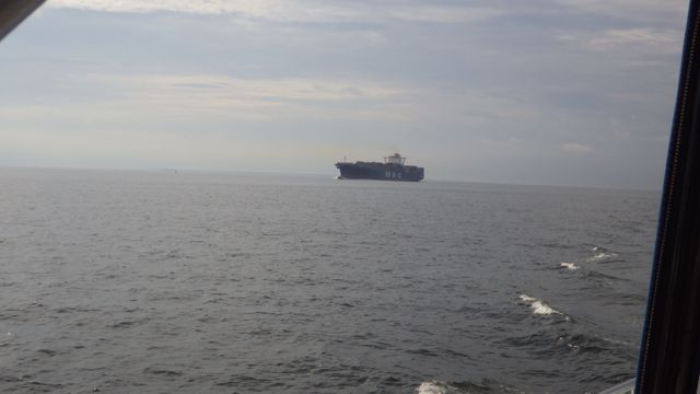 8.34am - cargo ship sneaking up on me - 5-28-15