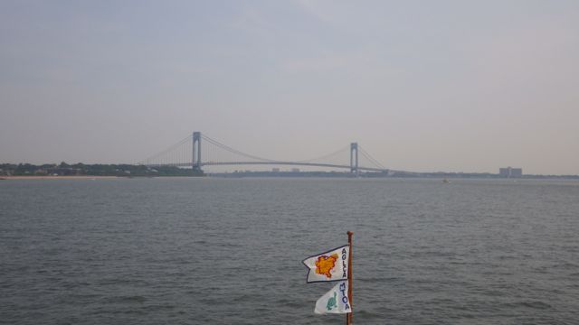 10.48am - Verrazano-Narrows bridge in distance 6-12-15