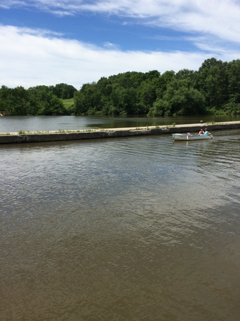 11.10am - out came small boat going south from lock 3  6-17-15