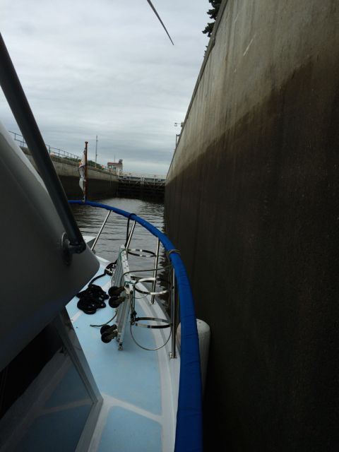 15.08 - 3.08 going up 15 feet. Troy Lock near Federal Dam  6-15-15