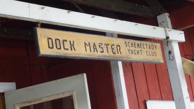 15.34 - 3.34pm - Dock Master sign Schenectady Yacht Club  6-17-15