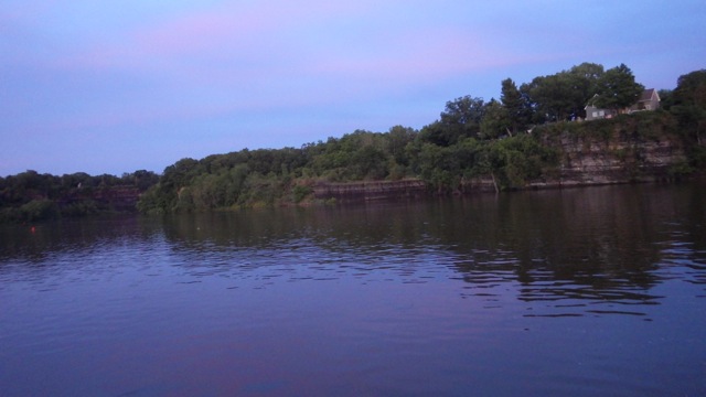 20.45 - 8.45pm - sunset in Schenectady - down river 6-17-15
