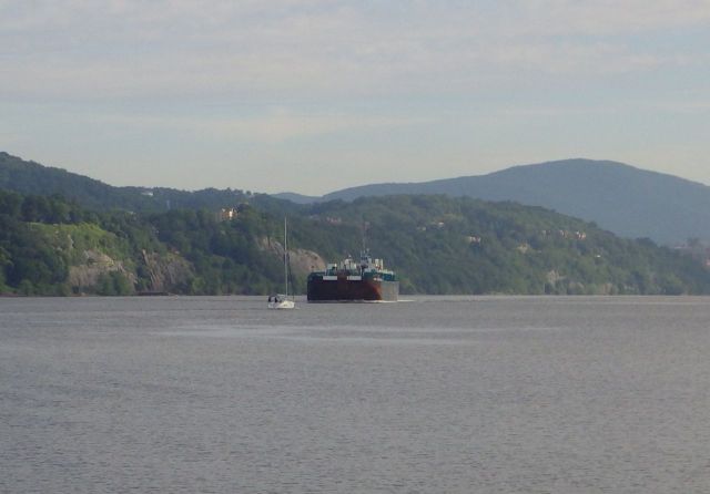 8.04am - drama - sail boat and barge?  6-14-15
