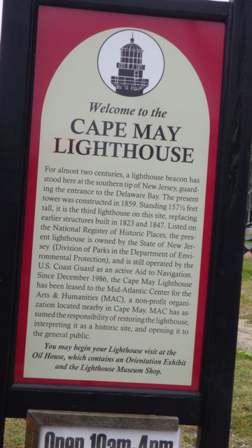 Cape May light house sign 6-4-15