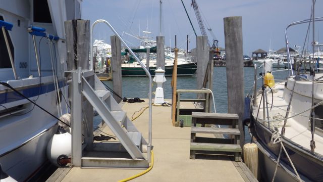 ladders at marina - nice touch - June 8 2015
