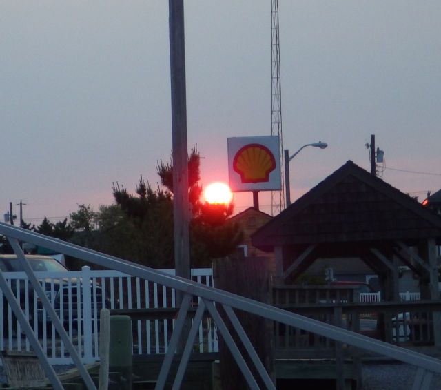 red sunset 6-9-15 Cape May  8.02pm
