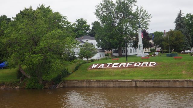 Waterford sign on side of canal - 6-16-15