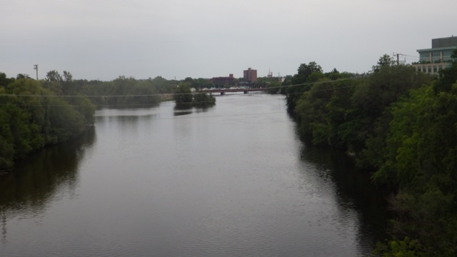 11.47am - on the bridge looking back at the marina 7-17-15