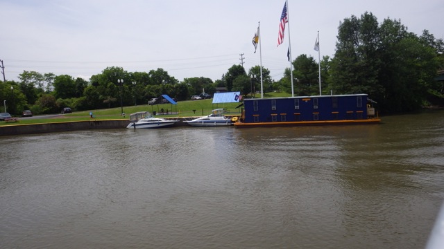 12.44pm - small marina plus barge 6-25-15