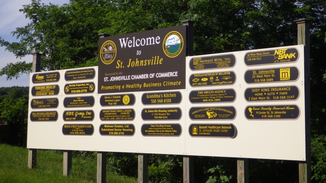 16.48 - 4.48pm - welcome to St johnsville sign - 6-24-15