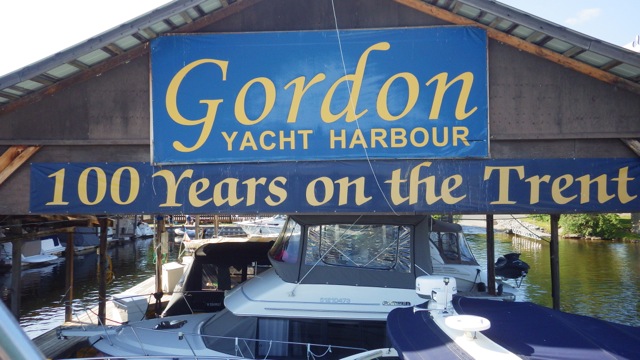 17.57 - 5.57pm - gordon yacht harbor sign  - bobcaygeon  7-21-15