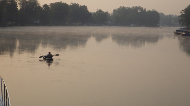 6.38am - Kayak fishing early Morning - Winter Harbor