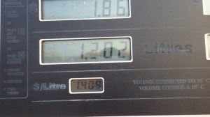 6.44am - price of diesel 1.409 per liter