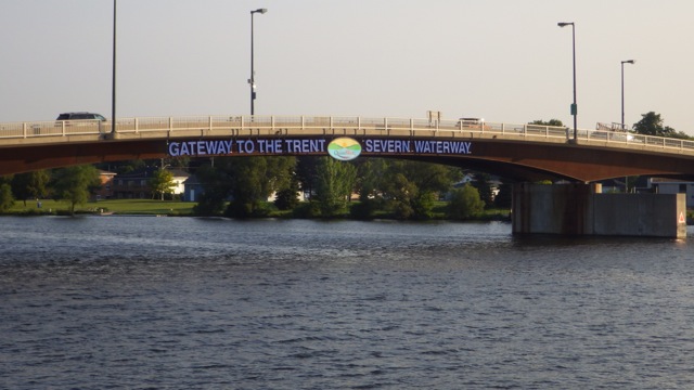 7.12am - Sign over Trent-Severn Waterway 7-10-15