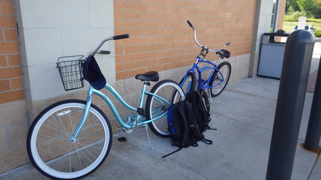 10.30am - bikes by Walgreens 8-23-15