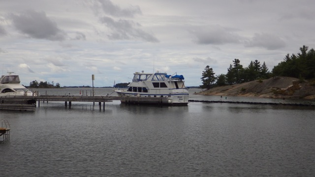 10.54am - Always Home at the end of dock at Killbear Marina 8-4-15
