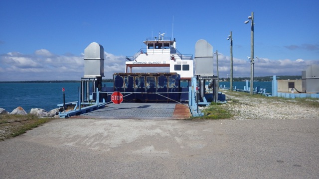 10.59am - ferry just left? Drummond Island 8-11-15