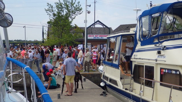 11.01am - at Lock 45- Re-enactment ceremony Port Severn 7-25-15