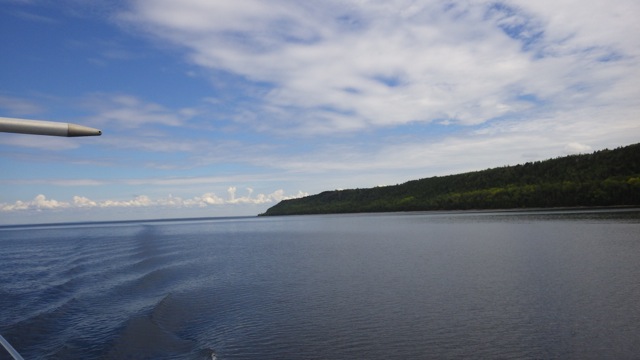 12.20pm - entering Gore Bay 8-8-15