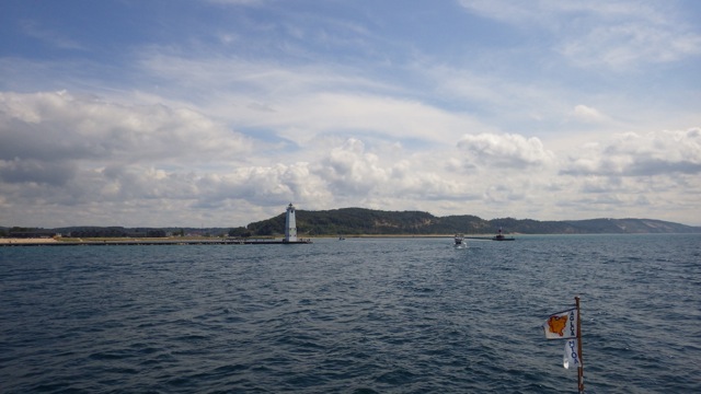 13.56 - 1.56pm - approaching Frankfort harbor entry 8-29-15