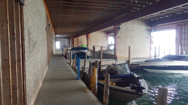 15.57 - 3.57pm - covered boat storage area Drummond Island 8-10-15