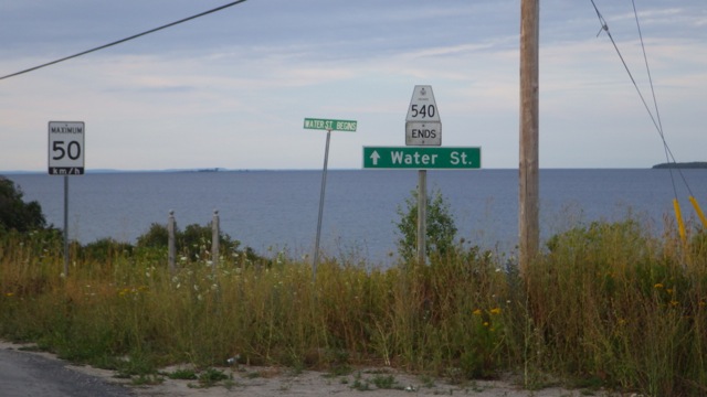 19.56 - 7.56pm - road ends and water street begins 8-9-15