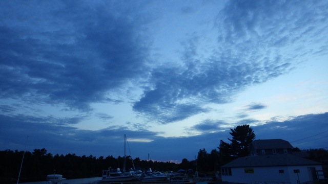 20.47 - 8.47pm - night fall clouds at Wright's Marina 8-6-15