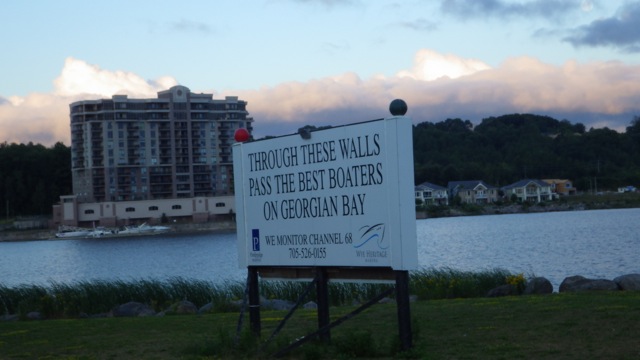 6.30am - sign leaving Wye Heritage  8-1-15