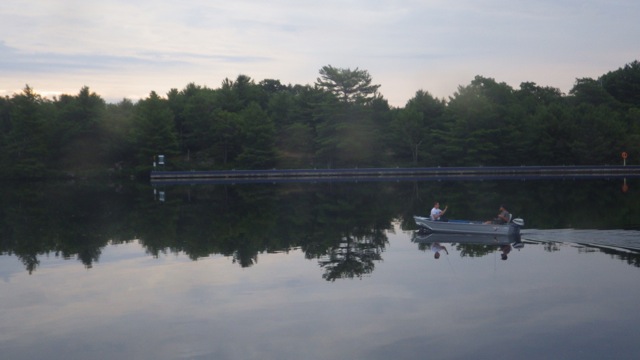 6.36am - early morning fishermen Big Chute 7-25-15