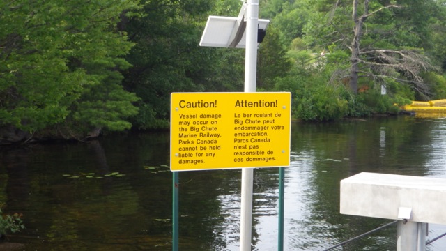 9.03am - caution sign - Big Chute 7-25-15