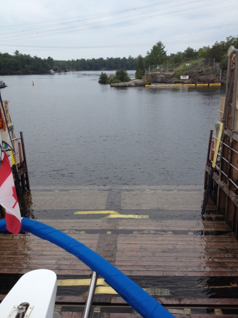 9.29am - WJ - front of platform in the water Big Chute 35 .