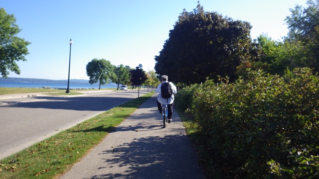 9.52am - Wayne on a bike! 8-23-15