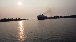 18.51 - 6.51pm - large vessel approaching D 8-30-15