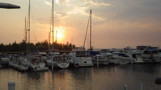19.49 - 1.49pm - sunset at Michigan City Marina 9-04-15