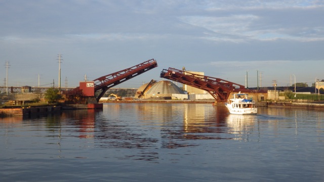 7.11am - first bridge opening for us 9-10-15