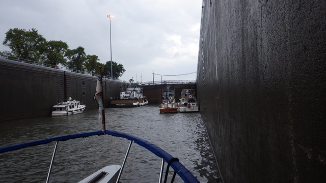 8.00am - in lock with some rafting 9-11-15