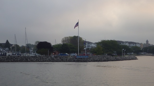 8.03am - leaving the marina sign 8-31-15