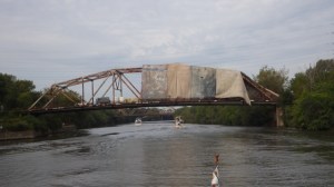 9.24am - bridge under wraps 9-10-15