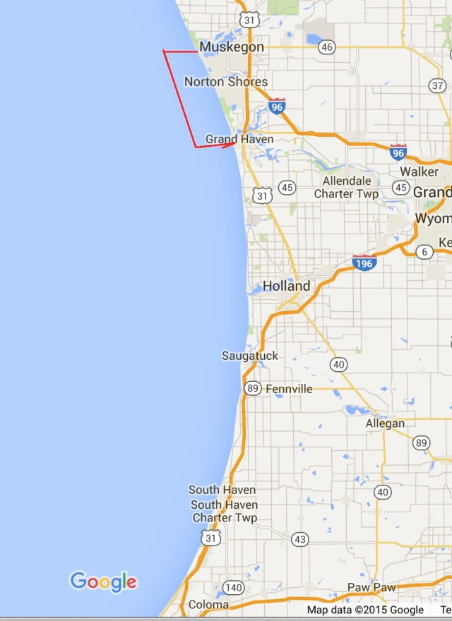 muskegon to grand haven