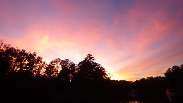 18.34 - 6.35pm - sunset at anchorage 10-11-15